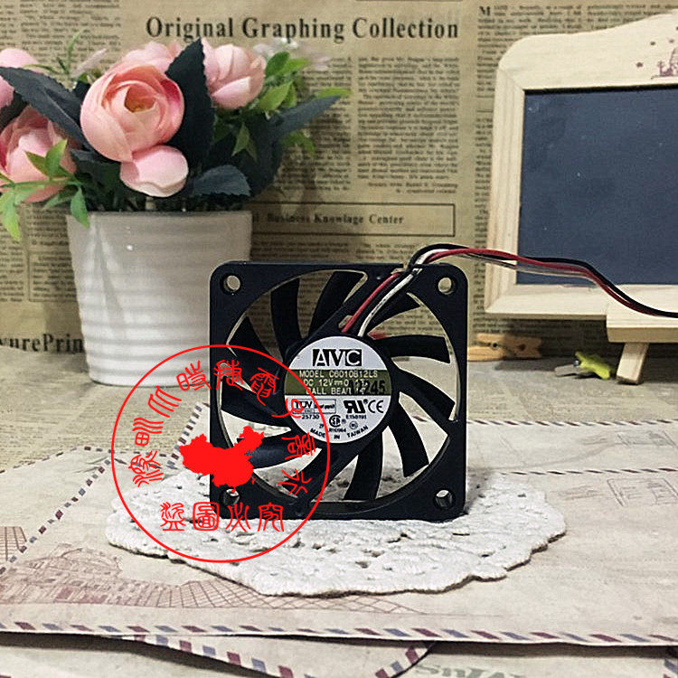 全新台湾奇宏 AVC 6010 6CM 12V 0.15A 双滚珠CPU风扇 C6010B12LS