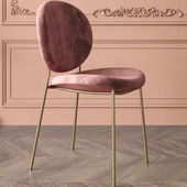 轻奢餐椅家用书桌椅卧室后现代布艺梳妆椅网红ins风椅子