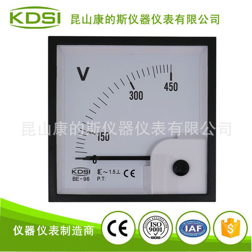 供应 -60℃正常使用指针表BE-96 AC450V 交流电压表  固定式安装