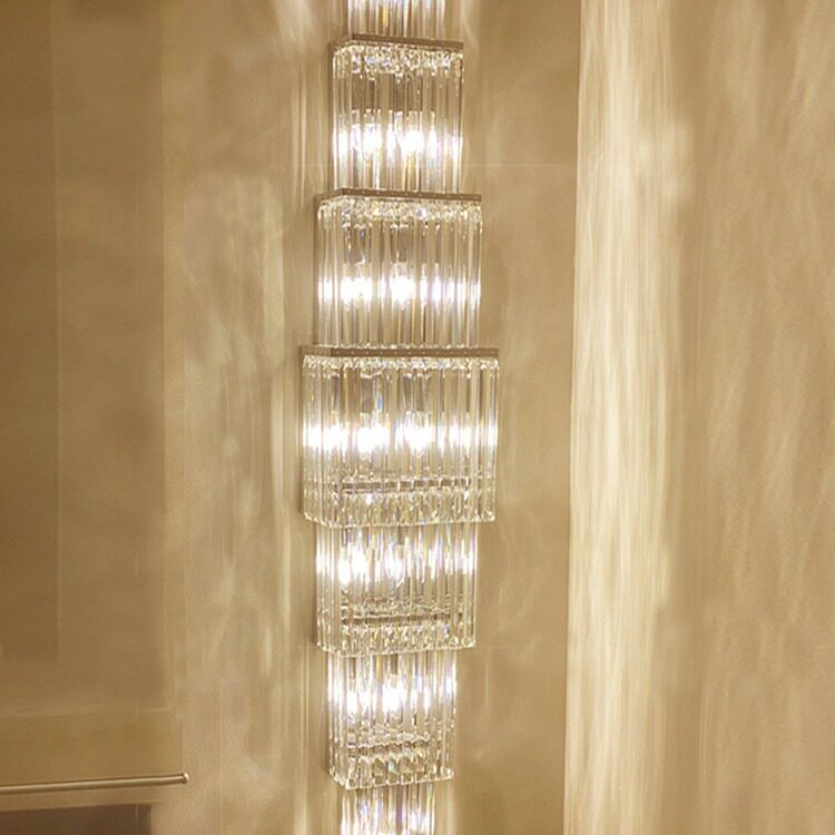 简置轻奢复式水晶大壁灯
