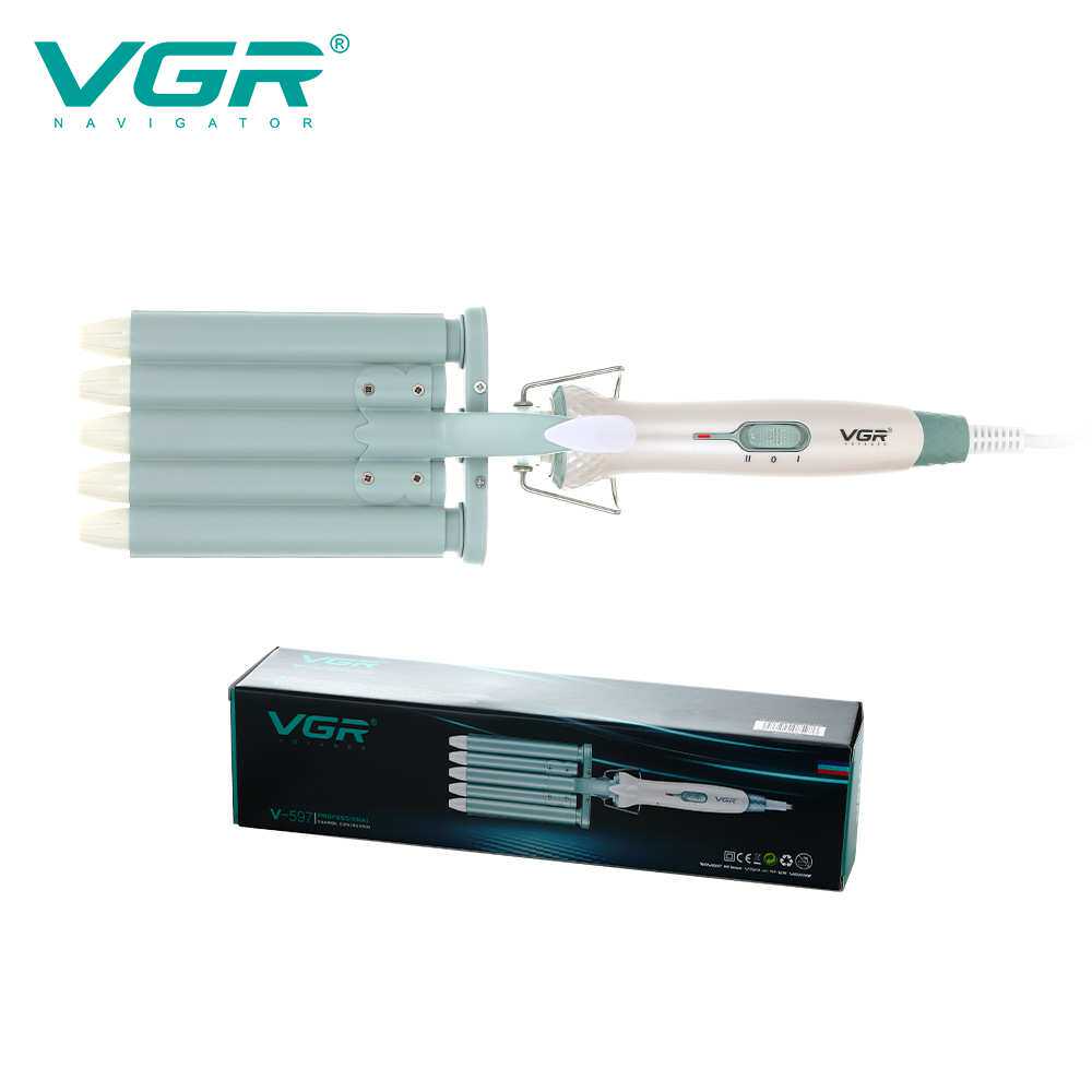 VGR597亚马逊新款卷发棒自动卷发器造型直发夹板烫发器五管卷发棒