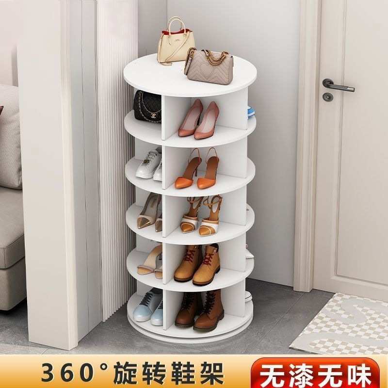 跨境可移动360度旋转鞋架商超鞋子包包展示收纳架家用多功能储物