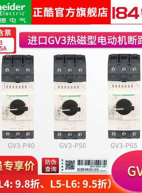 施耐I德马达保护开关微型断路器 GV3-P40  P50 P65 电流37A-65 A