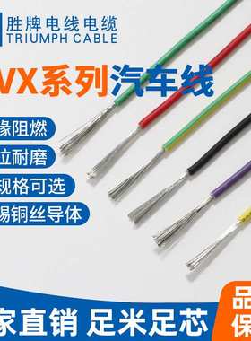 胜牌AVX无卤汽车线 0.85 平方汽车内部接线PE护套汽车线束