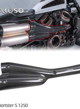 适用哈雷戴维森 Harley-Sportster S 1250改装配件碳纤维排气管罩