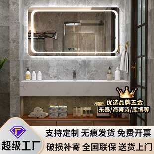 北欧智能浴室柜组合大理石卫生间高级感洗漱台双盆洗手洗脸盆柜