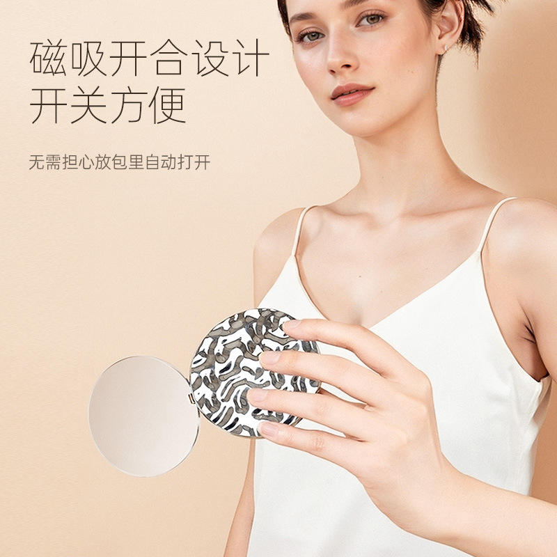 dyboll 锌合金小镜子随身便携化妆镜折叠双面镜手持迷你圆镜