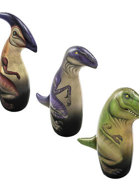 Bestway52287不倒翁鸭嘴龙迅猛龙霸王龙健身小孩拳击锻炼充气玩具