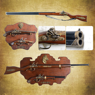 欧美复古壁饰火枪猎枪模s型酒吧墙上墙壁挂件墙面挂饰工业风装饰