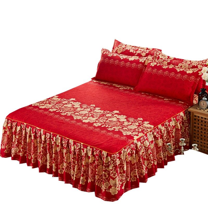 加厚纯棉床裙三件套全棉1.8米1.5m床防滑床垫套单件床Z罩床套床笠,床上用品,床裙,淘宝优惠券,粉丝福利购,淘宝优惠卷