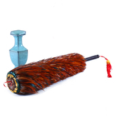 赵氏贡掸真鸡毛掸子家用除尘结婚陪嫁不掉毛家务清洁X加厚鸡毛禅