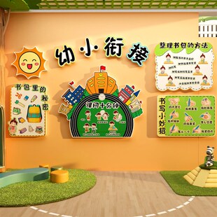 幼小衔接班环创幼儿园墙面装饰贴主题半成品材P料布置文化走廊教