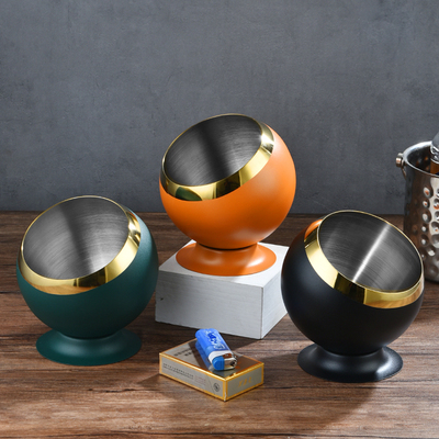 不锈钢入户钥匙收纳玄关摆件入门B轻奢高档装饰果皮缸桌面垃圾桶