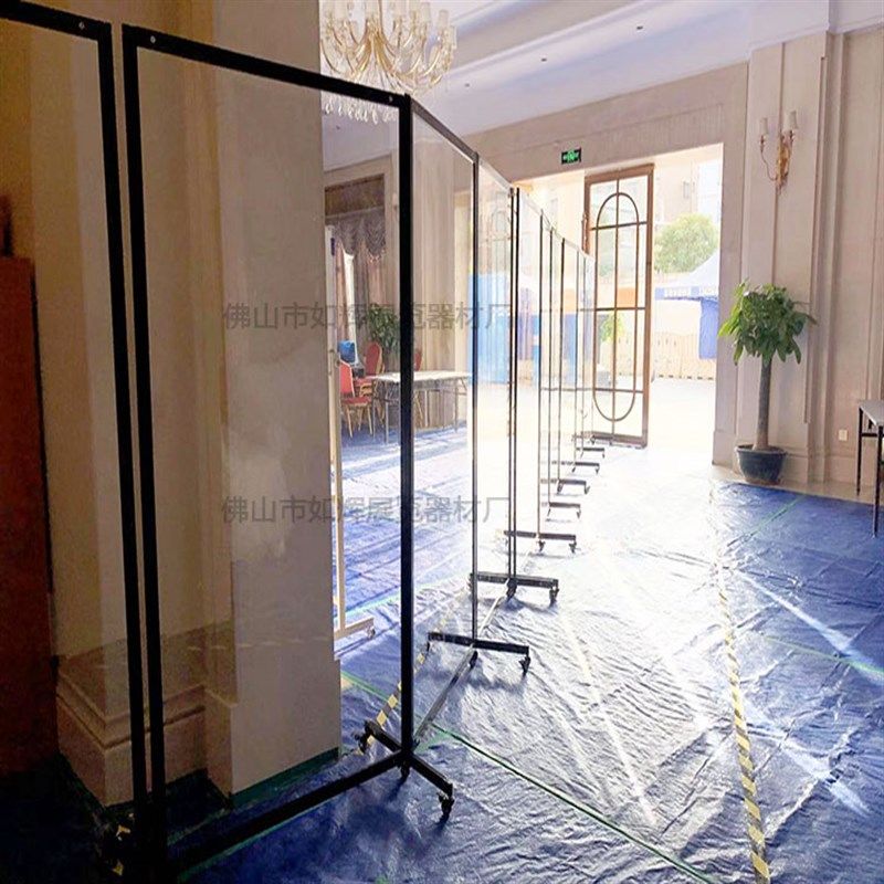 透明隔板商场屏风隔断折叠亚克力移动挡板办公室隔断X墙防护落地,商业/办公家具,办公屏风/隔断,淘宝优惠券,粉丝福利购,淘宝优惠卷