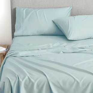 出口140d支1600根厚密埃及长绒纯棉贡缎纯色床单床笠被套全棉定做