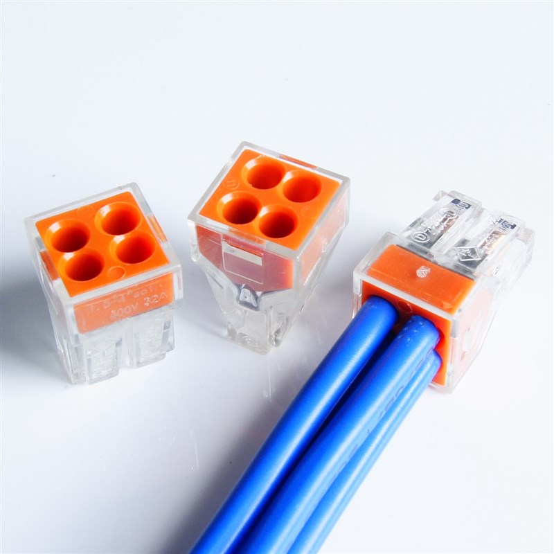 【5盒装】家装电线连接器r四孔快速接头接线端子电工并线器PCT-10