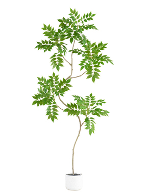 仿真绿色植物落地盆栽栖木仿生植物摆E件室内客厅沙发旁装饰花盆