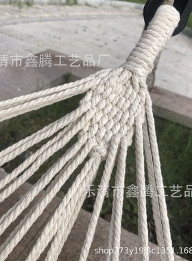 流苏吊床黑色户外便式携露营野餐防侧翻双人公Q园郊游室内秋千吊