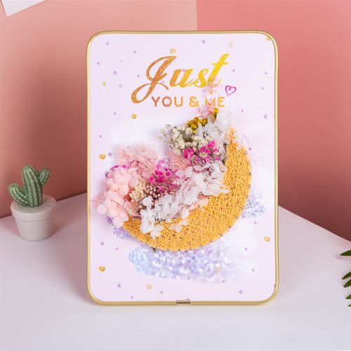 花卉弦丝画DIY手工礼品女绕线画材料包解闷手Q作钉子画送闺蜜礼物