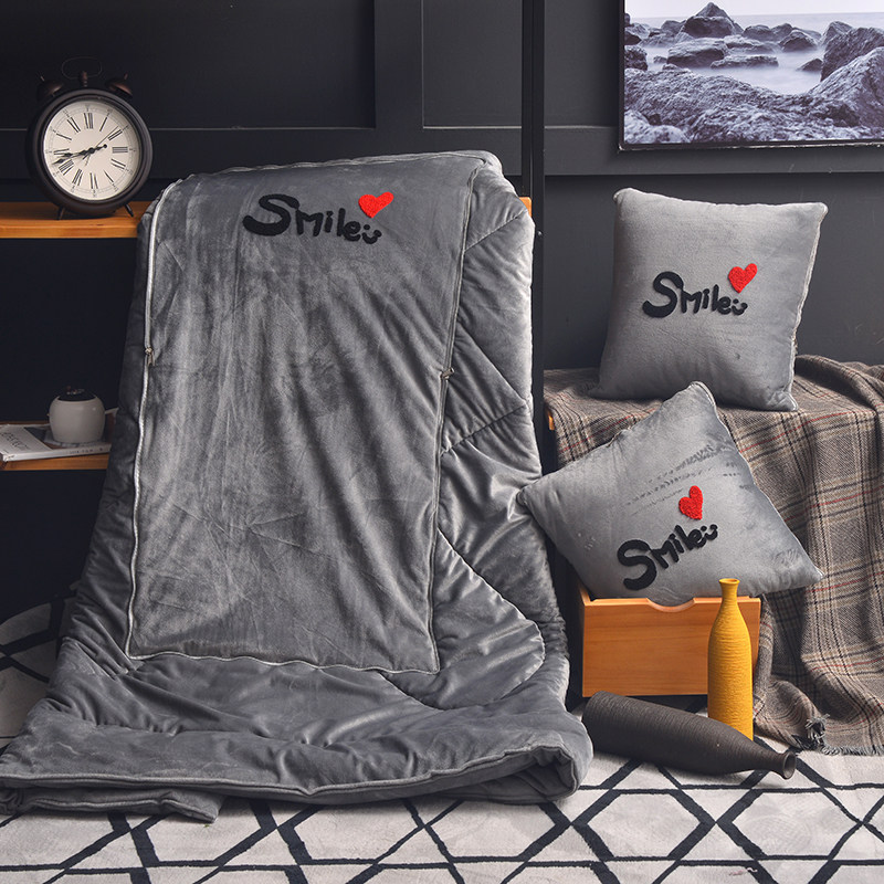 抱枕被子两用新h款加厚多功能珊瑚绒折叠办公室午睡枕车用靠枕冬,居家布艺,抱枕被,淘宝优惠券,粉丝福利购,淘宝优惠卷