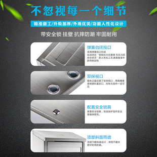 户外防水不锈钢信箱室外信报箱投诉建议I意见箱扫黑除恶举报箱挂