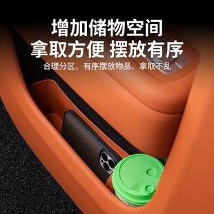 理想L9 L7车门储物盒垫门槽垫G水杯收纳盒硅胶汽车用品神器配
