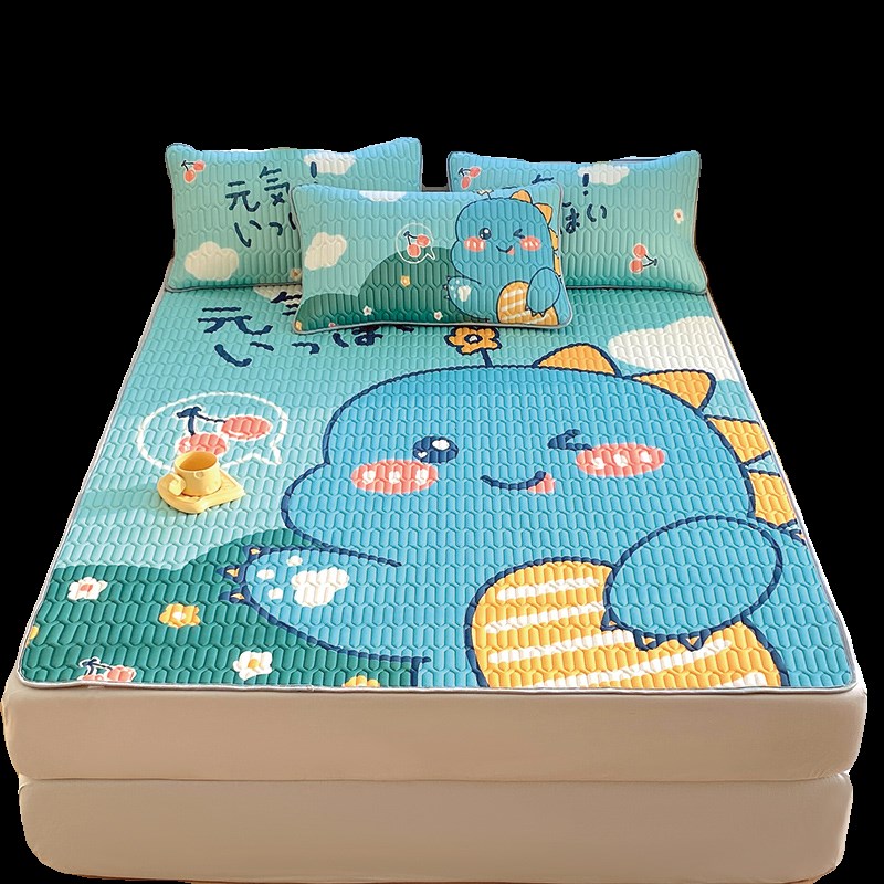 夏季新款冰丝凉感乳胶凉席三件套住校学生宿舍单R人床垫可水洗夏