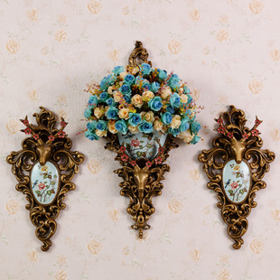 美式墙上壁挂花盆欧m式墙壁创意客厅餐厅背景墙玄关墙面装饰挂件