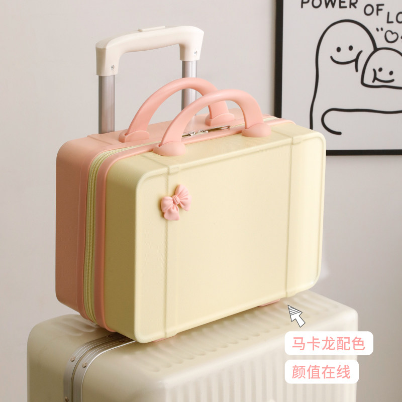 化妆箱行李箱包便携可爱14寸手提旅C行小型箱2023新款大容量收纳
