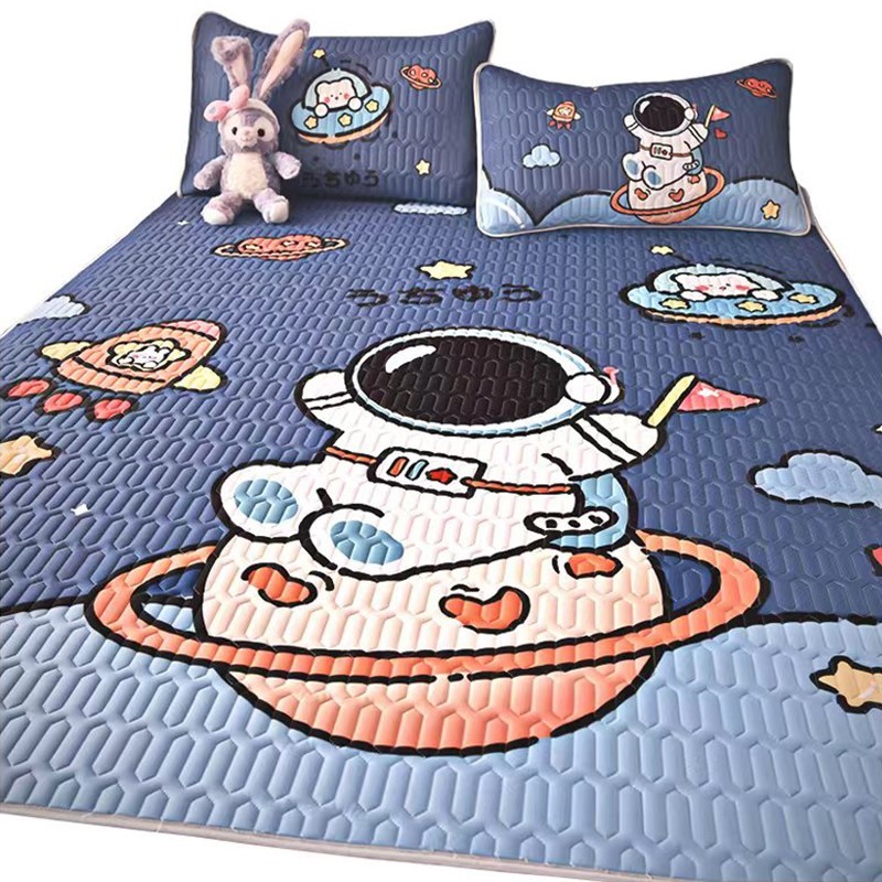 冰丝乳胶凉席三j件套夏季儿童可水洗学生宿舍床单垫人空调席子夏