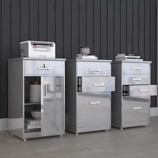 304不锈钢工h具柜矮柜活动柜带锁抽屉医疗床头柜文件柜收纳储物柜