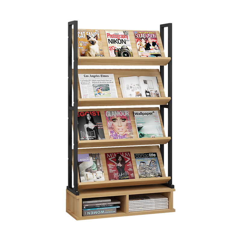 报刊架杂志架落地办公室置物收纳资料架展厅图书展示Y架阅览书报