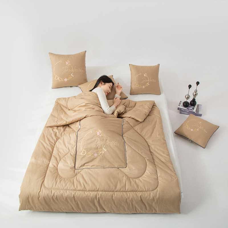 全棉十字绣抱枕被子两用2023y新款车用载二合一沙发午睡夏季空调,居家布艺,抱枕被,淘宝优惠券,粉丝福利购,淘宝优惠卷