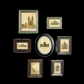 美式 饰 做旧实木复古照片q墙轻奢免打孔组合相框墙客厅餐厅复古装