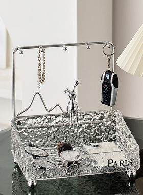 进门挂钥匙收纳摆件入户玄关w置物架轻奢风亚克力客厅装饰家居饰