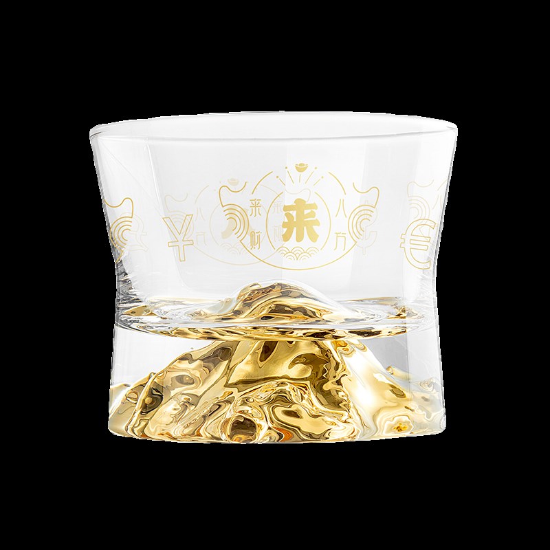 无铅水晶玻璃酒杯家用啤酒杯子创意威士忌酒杯套T装轻奢高档洋酒