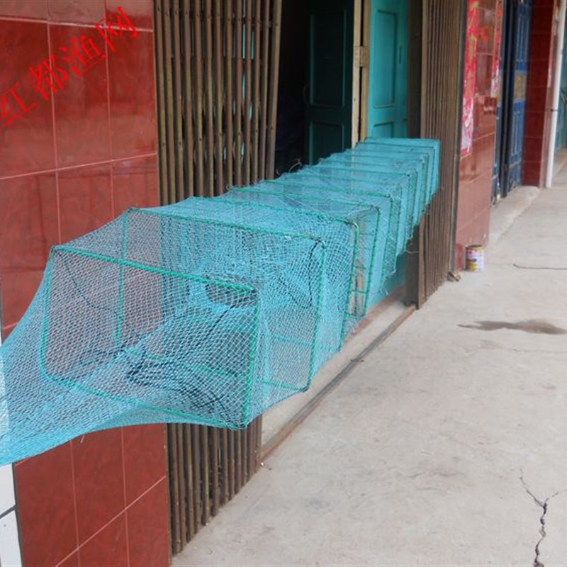 自动折叠加粗架有结网渔笼龙虾笼渔鲫鲤I笼龟鳖笼螃蟹笼甲鱼笼鱼