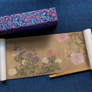 清 恽寿平 百花图卷 花卉工笔A画客厅装饰画挂画卷轴高清微喷复制