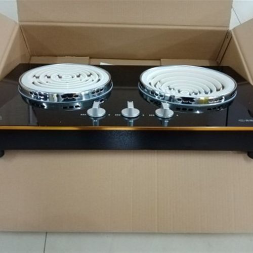 众乐牌220V台嵌两用双电灶,左平盘20F00瓦,右凹盘3500瓦。无插头