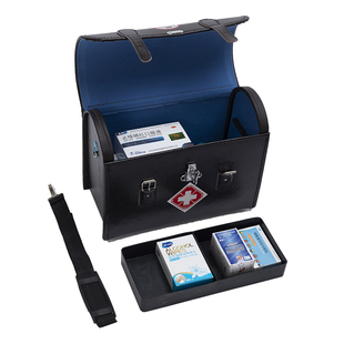 热卖便携牛皮医药箱急救箱赤脚医生出诊箱真N皮医疗箱医用保健箱