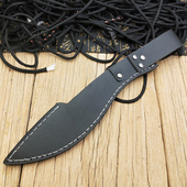 尼泊尔皮套户外露营狗腿鞘套高硬度真皮L刀鞘皮套野外求生刀套