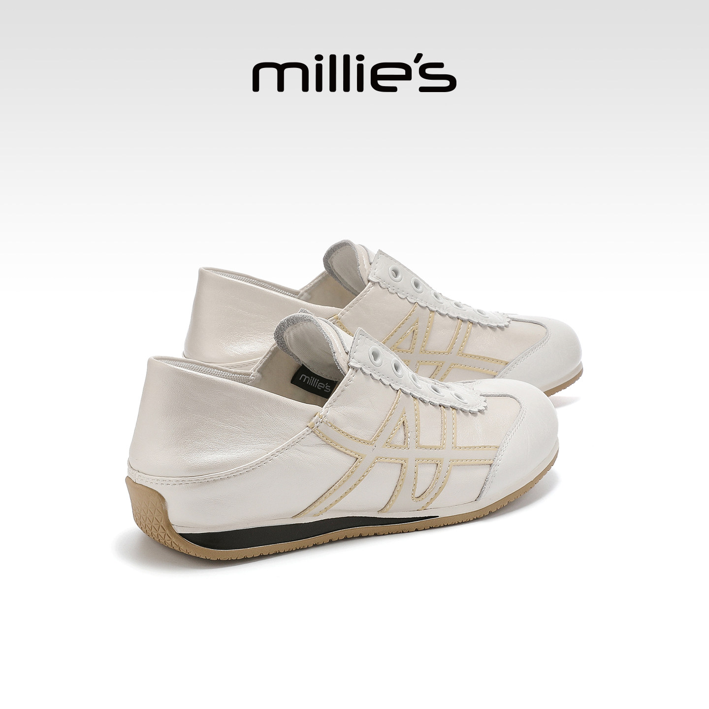 MILLIE'S/妙丽复古拼色德训鞋女款舒适百搭休闲运动鞋2026春季款,女鞋,时尚休闲鞋,淘宝优惠券,粉丝福利购,淘宝优惠卷