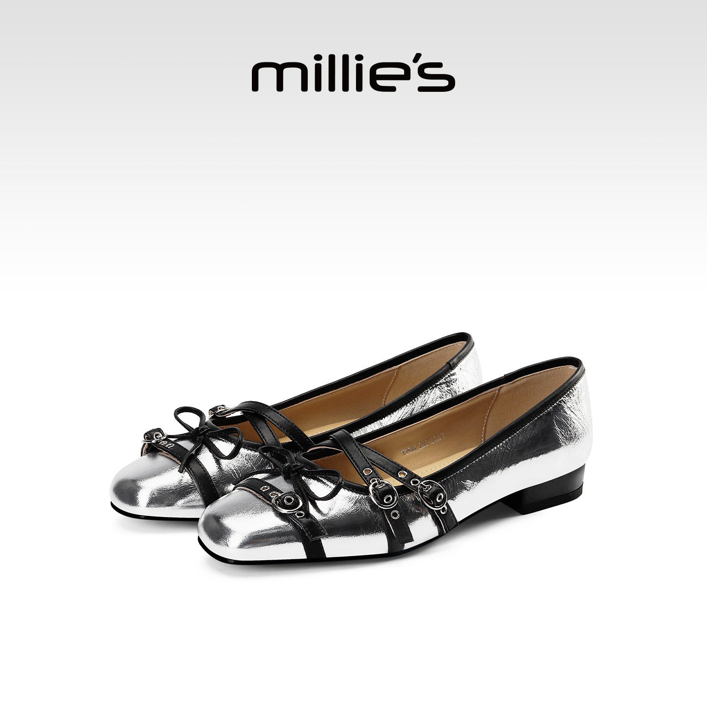 MILLIE'S/妙丽法式交叉带铆钉玛丽珍鞋2026春季新款百搭气质女鞋,女鞋,玛丽珍鞋,淘宝优惠券,粉丝福利购,淘宝优惠卷