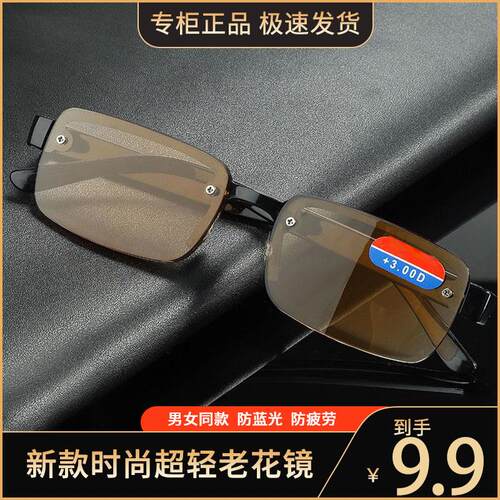速发幕牛买一送一.元两副纯手工磨防蓝光护目老花智能变焦 - 封面