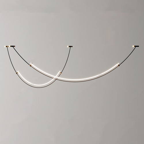 速发isa【ile】设计师线条餐厅样简约前台吊台灯板间展厅吧灯