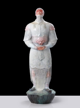 速发全铜《仰空相悟空》居温着色铜齐天大圣佛像摆件家高工艺品