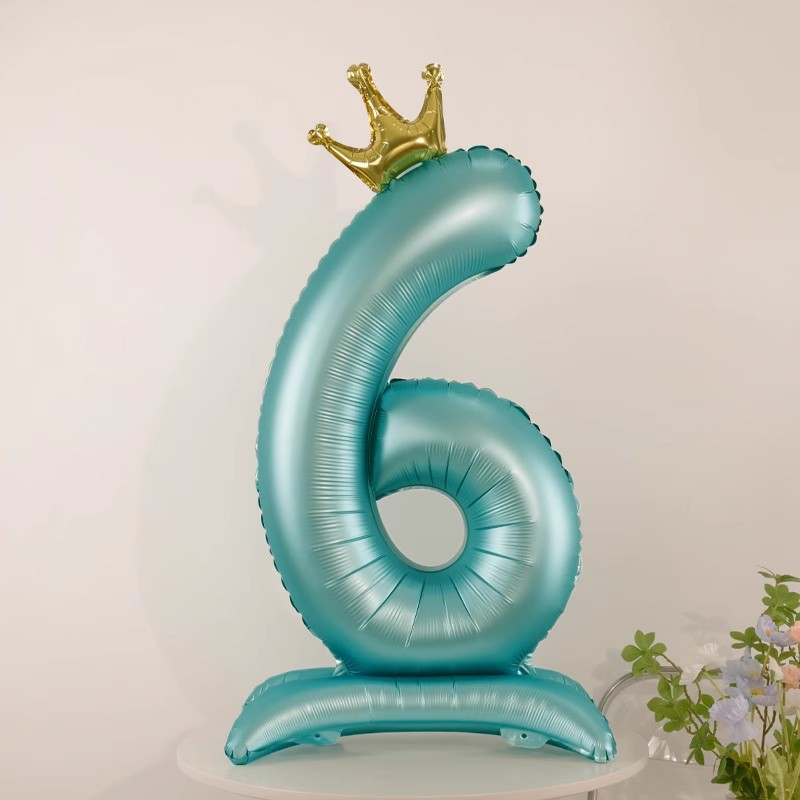 速发40寸数字气球蓝色生日装饰场景布孩男置岁儿童宝宝周孩派对