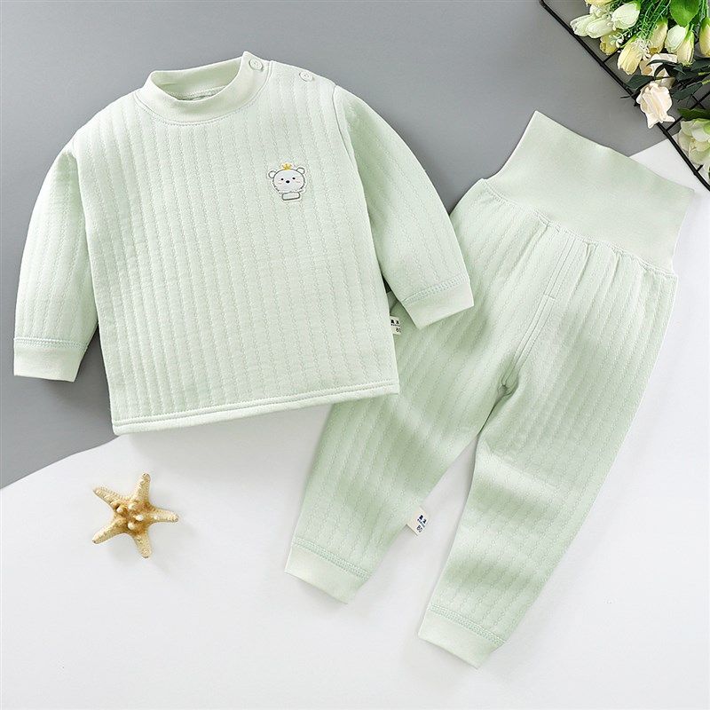 婴儿保暖套装儿童内衣冬季加厚宝宝夹棉衣服秋装男女童护肚睡衣服,童装/婴儿装/亲子装,内衣套装,淘宝优惠券,粉丝福利购,淘宝优惠卷