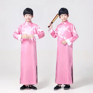 相声服装大褂儿童6到12岁学生版演出服 民国长衫男童表演服德云社