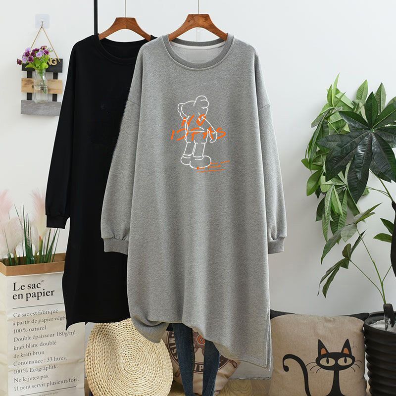 秋冬季男士长袖睡袍中长款连体睡衣大码200斤卡通浴袍一体式睡裙